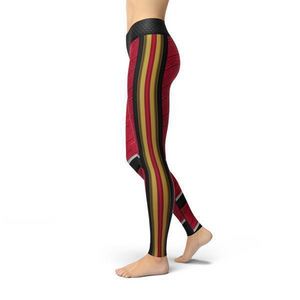 Women's Leggings Beverly Calgary Hockey Leggings Activewear Yoga Leggings Made in the USA