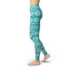 Jean Teal Snowflake Leggings