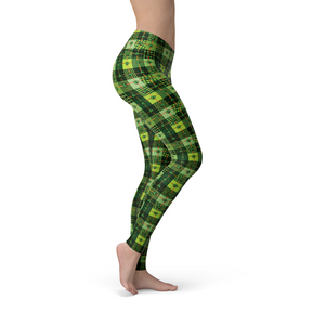 Women's Leggings Jean Clover Patchwork Leggings  Activewear Yoga Leggings Made in the USA