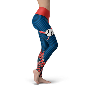 Women's Leggings Beverly Chicago Baseball Leggings Activewear Yoga Leggings Made in the USA