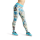 Women's Leggings Beverly Blue Kittens & Flowers Leggings Activewear Yoga Leggings Made in the USA