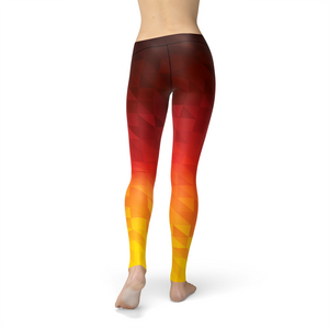 Women's Leggings Avery Fiery Triangles Activewear Yoga Leggings Made in the USA