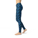 Women's Leggings Avery Dark Blue Crystalline Activewear Yoga Leggings Made in the USA