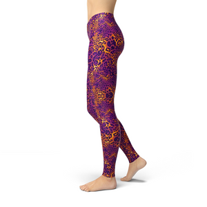 Jean Purple Cheetah Print Leggings