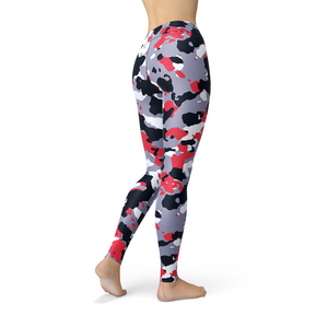 Jean Red White Camo Leggings