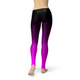 Women's Leggings Avery Black Pink Ombre Activewear Yoga Leggings Made in the USA