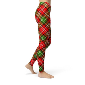 Jean Red Green Plaid Leggings