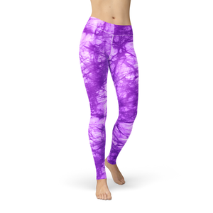 Jean Purple Batik Leggings