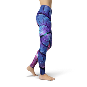 Jean Purple and Blue Scales Leggings