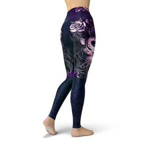 Women's Leggings Jean Female Sugar Skull Legging Activewear Yoga Leggings Made in the USA