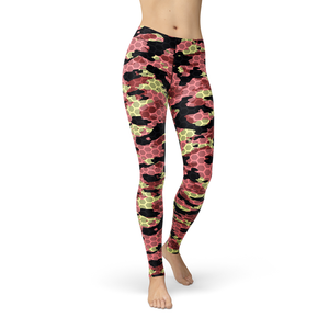 Jean Pink Stone Camo Leggings