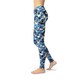 Women's Leggings Avery Blue Camo Activewear Yoga Leggings Made in the USA