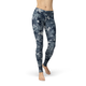 Women's Leggings Avery Digital Blue Camo Activewear Yoga Leggings Made in the USA