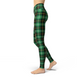 Women's Leggings Beverly Green Plaid Leggings Activewear Yoga Leggings Made in the USA