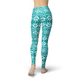 Jean Teal Snowflake Leggings