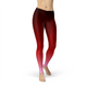 Women's Leggings Avery Crimson Triangles Activewear Yoga Leggings Made in the USA