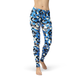 Women's Leggings Avery Blue Camo Activewear Yoga Leggings Made in the USA