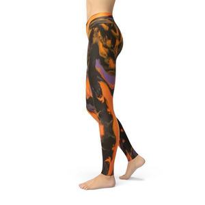 Women's Leggings Beverly Halloween Marble Leggings Activewear Yoga Leggings Made in the USA
