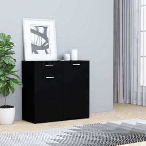 Sideboard Black 31.5"x14.1"x29.5" Chipboard