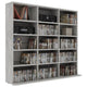 CD Cabinet Concrete Gray 40.6"x9"x35.2" Chipboard