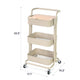 QW Movable Storage Utility Rolling Cart, Rolling End Table for Organization, Fit for Office Home and Kitchen