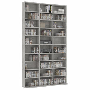 CD Cabinet Concrete Gray 40.6"x9"x69.9" Chipboard