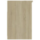 Drawer Cabinet White and Sonoma Oak 15.7"x19.7"x29.9" Chipboard