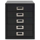 Filing Cabinet with 5 Drawers Metal 11"x13.8"x13.8" Black