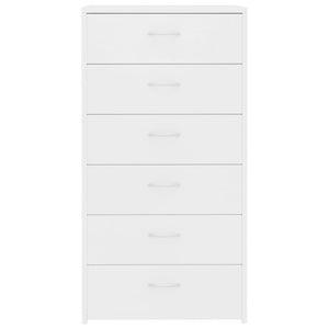 Sideboard with 6 Drawers White 23.6"x13.4"x37.8" Chipboard