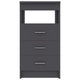 Drawer Cabinet Gray 15.7"x19.7"x29.9" Chipboard