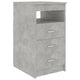 Drawer Cabinet Concrete Gray 15.7"x19.7"x29.9" Chipboard