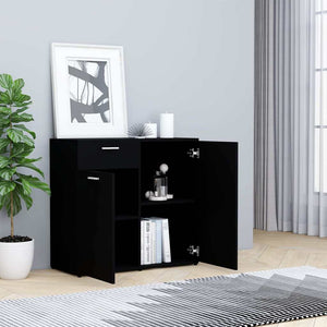 Sideboard Black 31.5"x14.1"x29.5" Chipboard