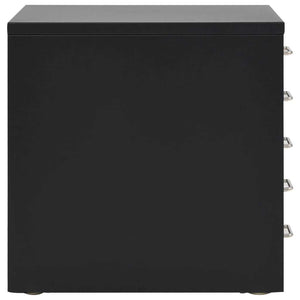 Filing Cabinet with 5 Drawers Metal 11"x13.8"x13.8" Black