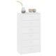 Sideboard with 6 Drawers White 23.6"x13.4"x37.8" Chipboard