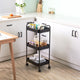 3-Tier Mobile Utility Cart Kitchen Cart with Caster Wheels