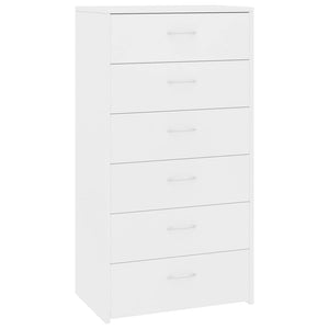 Sideboard with 6 Drawers White 23.6"x13.4"x37.8" Chipboard