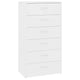 Sideboard with 6 Drawers White 23.6"x13.4"x37.8" Chipboard