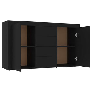 Sideboard Black 47.2"x14.2"x27.2" Chipboard