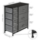 Dresser With 7 Drawers - Furniture Storage Tower Unit For Bedroom, Hallway, Closet, Office Organization - Steel Frame, Wood Top, Easy Pull Fabric Bins, Grey