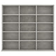 CD Cabinet Concrete Gray 40.6"x9"x35.2" Chipboard