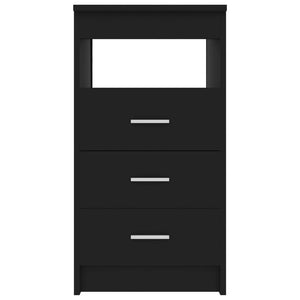 Drawer Cabinet Black 15.7"x19.7"x29.9" Chipboard