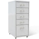 File Cabinet with 5 Drawers Gray 27" Steel