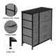 Dresser With 7 Drawers - Furniture Storage Tower Unit For Bedroom, Hallway, Closet, Office Organization - Steel Frame, Wood Top, Easy Pull Fabric Bins, Grey