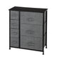 Dresser With 7 Drawers - Furniture Storage Tower Unit For Bedroom, Hallway, Closet, Office Organization - Steel Frame, Wood Top, Easy Pull Fabric Bins, Grey