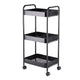 3-Tier Mobile Utility Cart Kitchen Cart with Caster Wheels