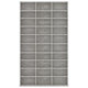 CD Cabinet Concrete Gray 40.6"x9"x69.9" Chipboard