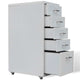 File Cabinet with 5 Drawers Gray 27" Steel