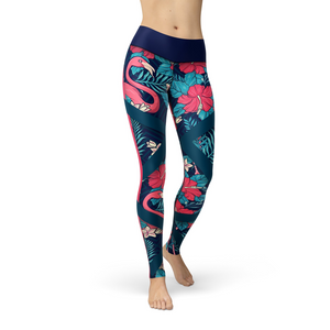 Jean Tropical Flamingo Leggings