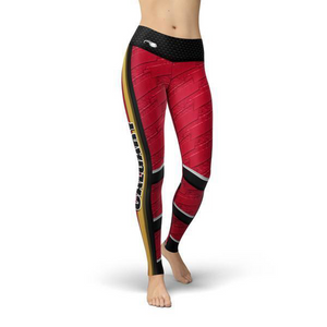 Women's Leggings Beverly Calgary Hockey Leggings Activewear Yoga Leggings Made in the USA